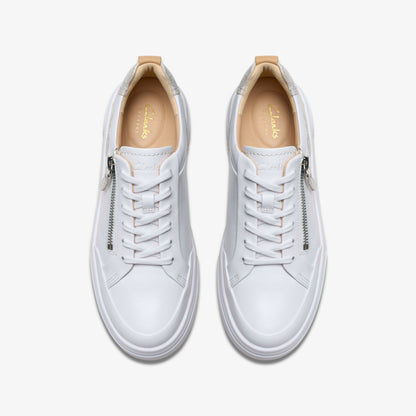 Clarks Women Hollyhock Zip Silver Combination Leather