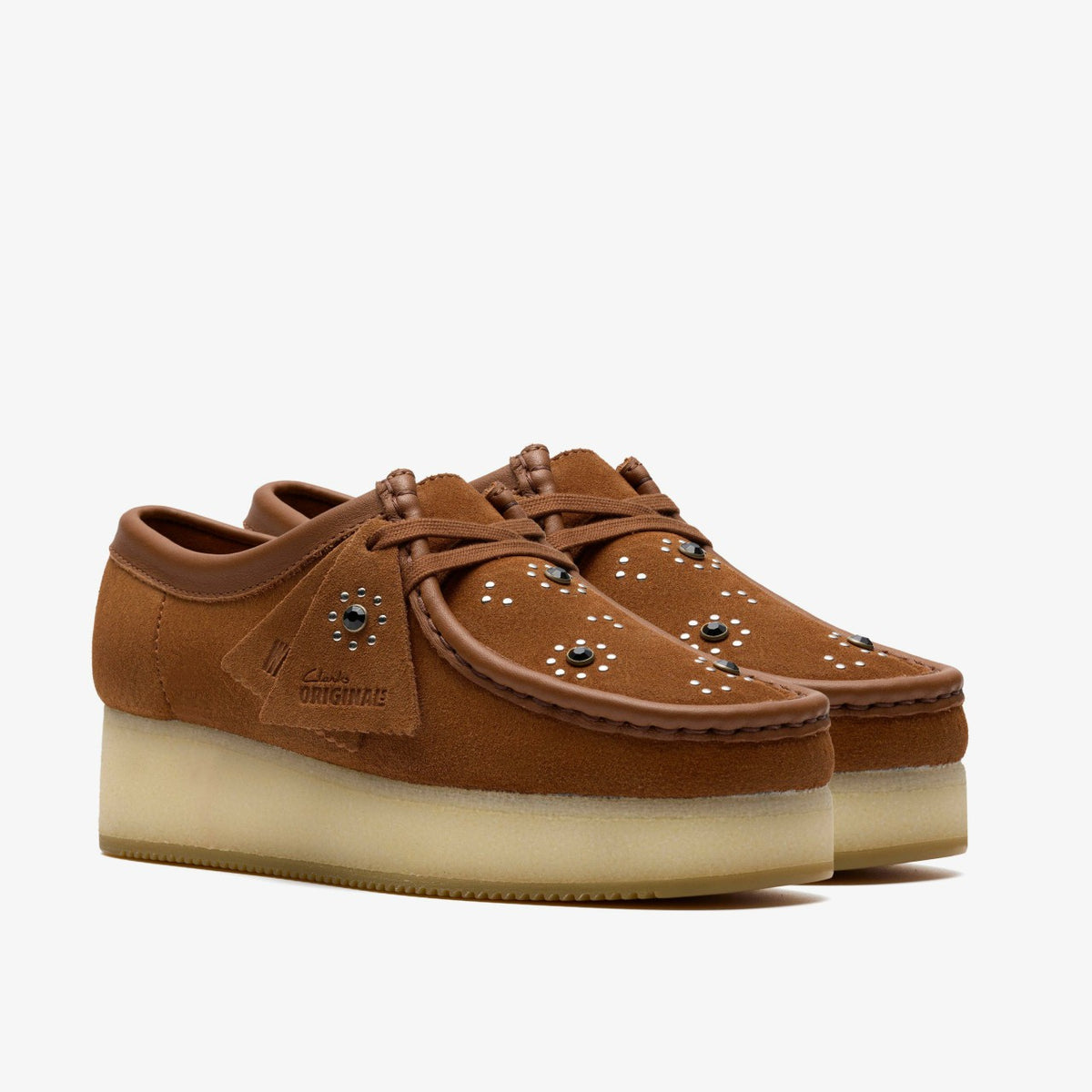 Clarks Women Wallacraft Bee Brown/Orange Suede