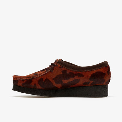 Clarks Women Wallabee Brown Cow Print