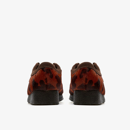 Clarks Women Wallabee Brown Cow Print