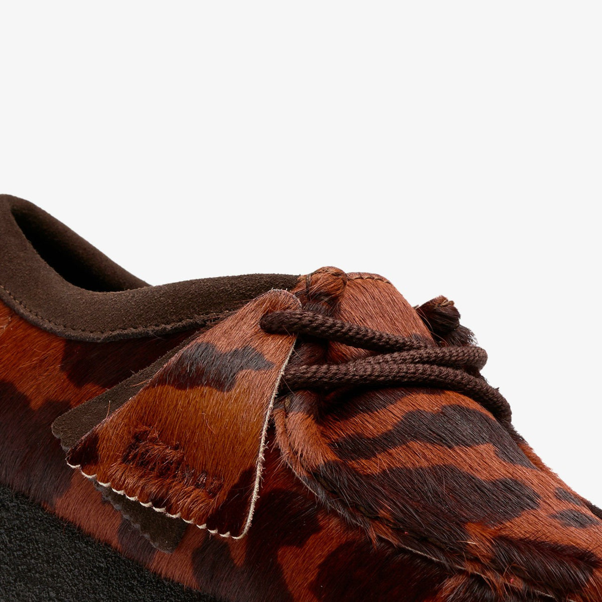 Clarks Women Wallabee Brown Cow Print