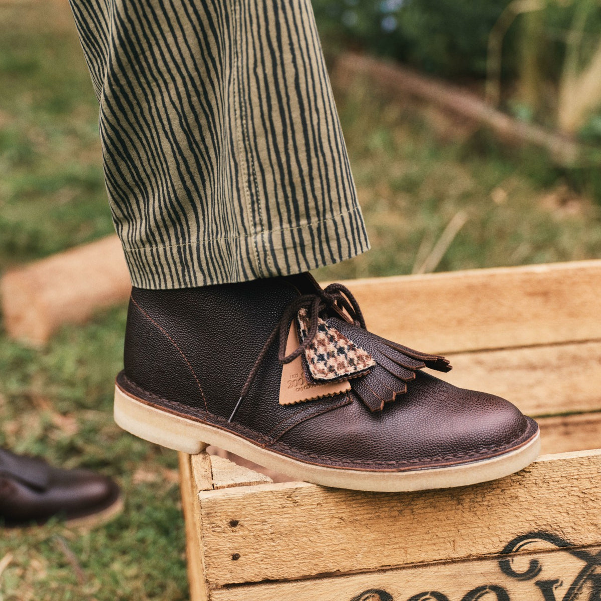 Clarks Men Desert Boot Brown Scotch Grain