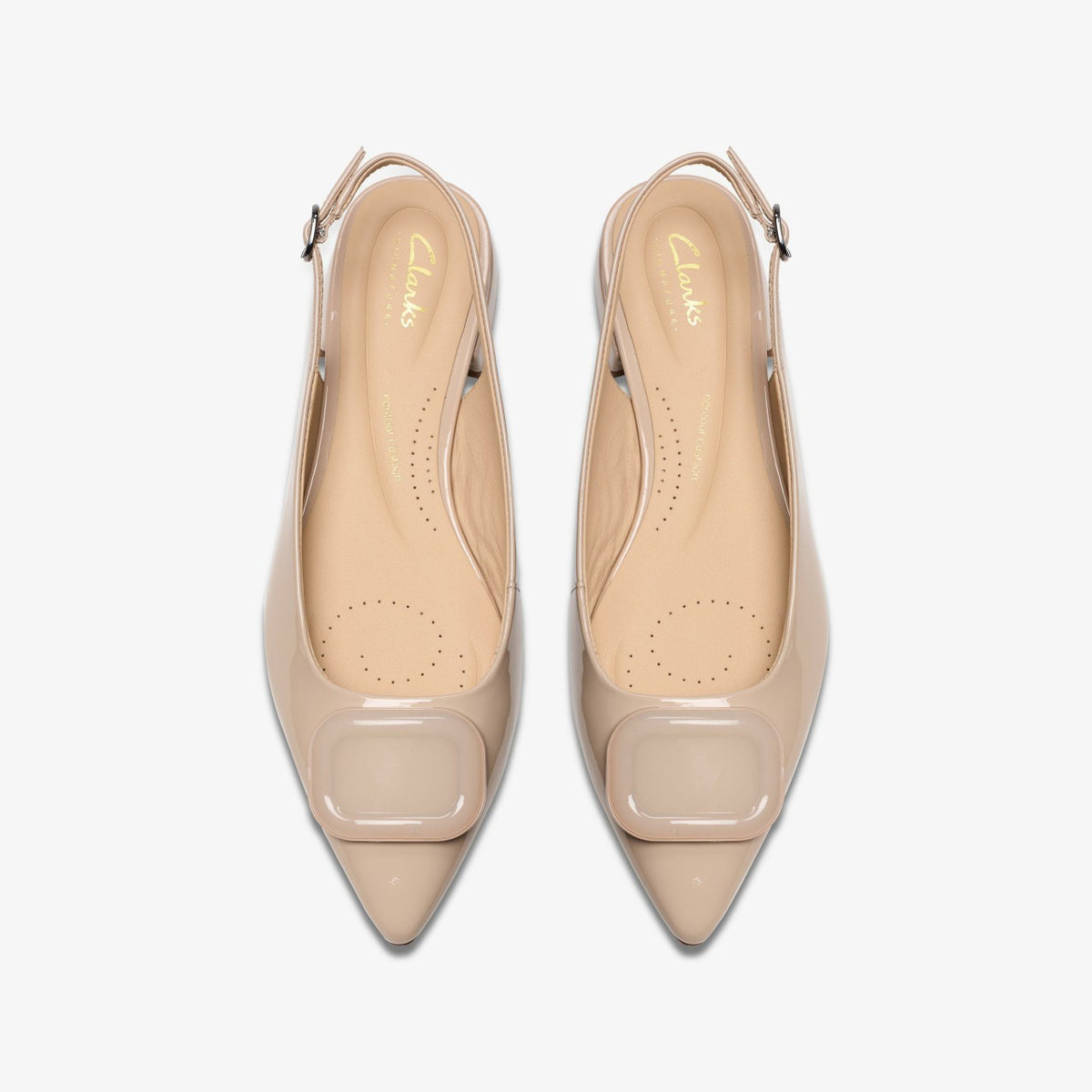 Clarks Women Sensa 15 Trim Sand Patent