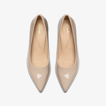 Clarks Women Zarey Court Sand Patent