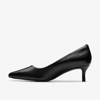 Clarks Women Zarey Court Black Leather