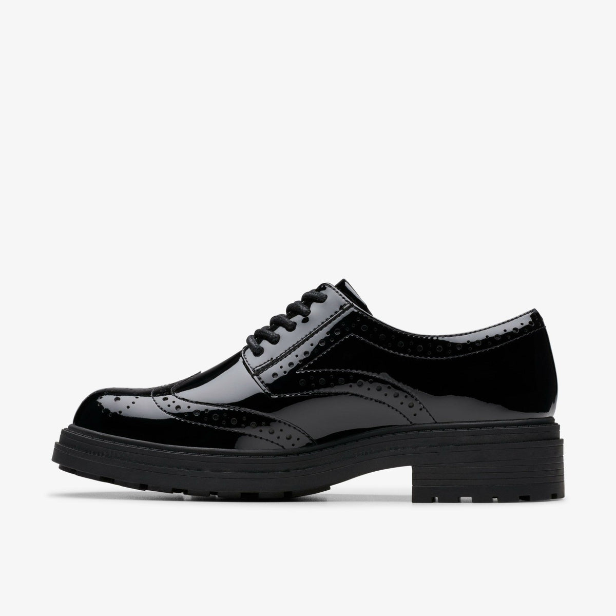Clarks Women Orinoco3 Derby Black Patent