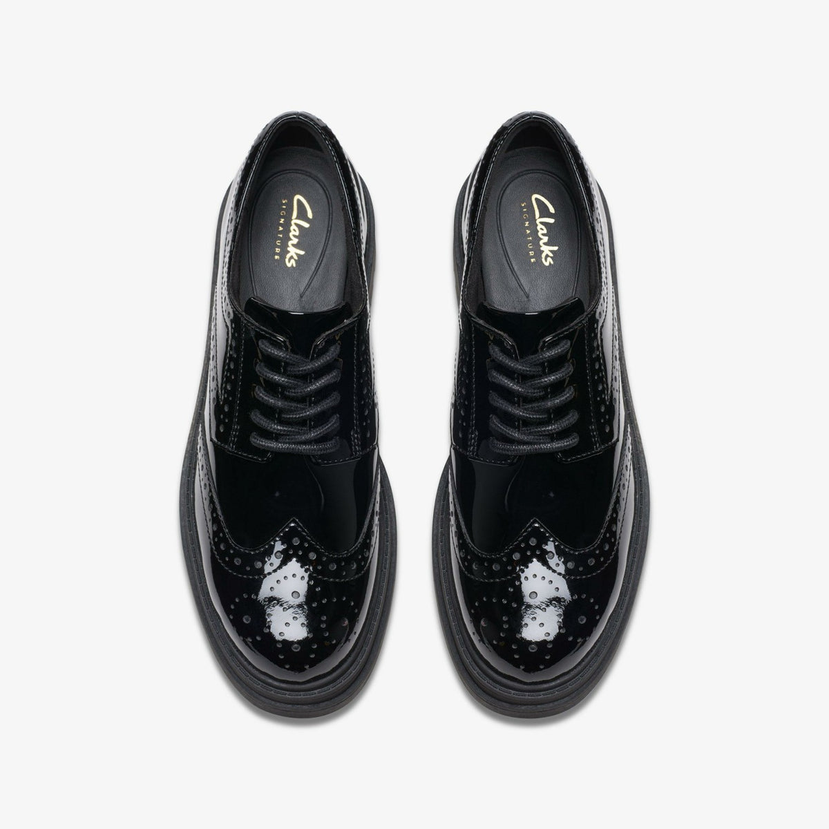 Clarks Women Orinoco3 Derby Black Patent