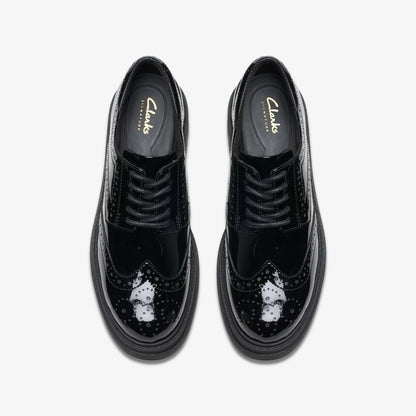 Clarks Women Orinoco3 Derby Black Patent