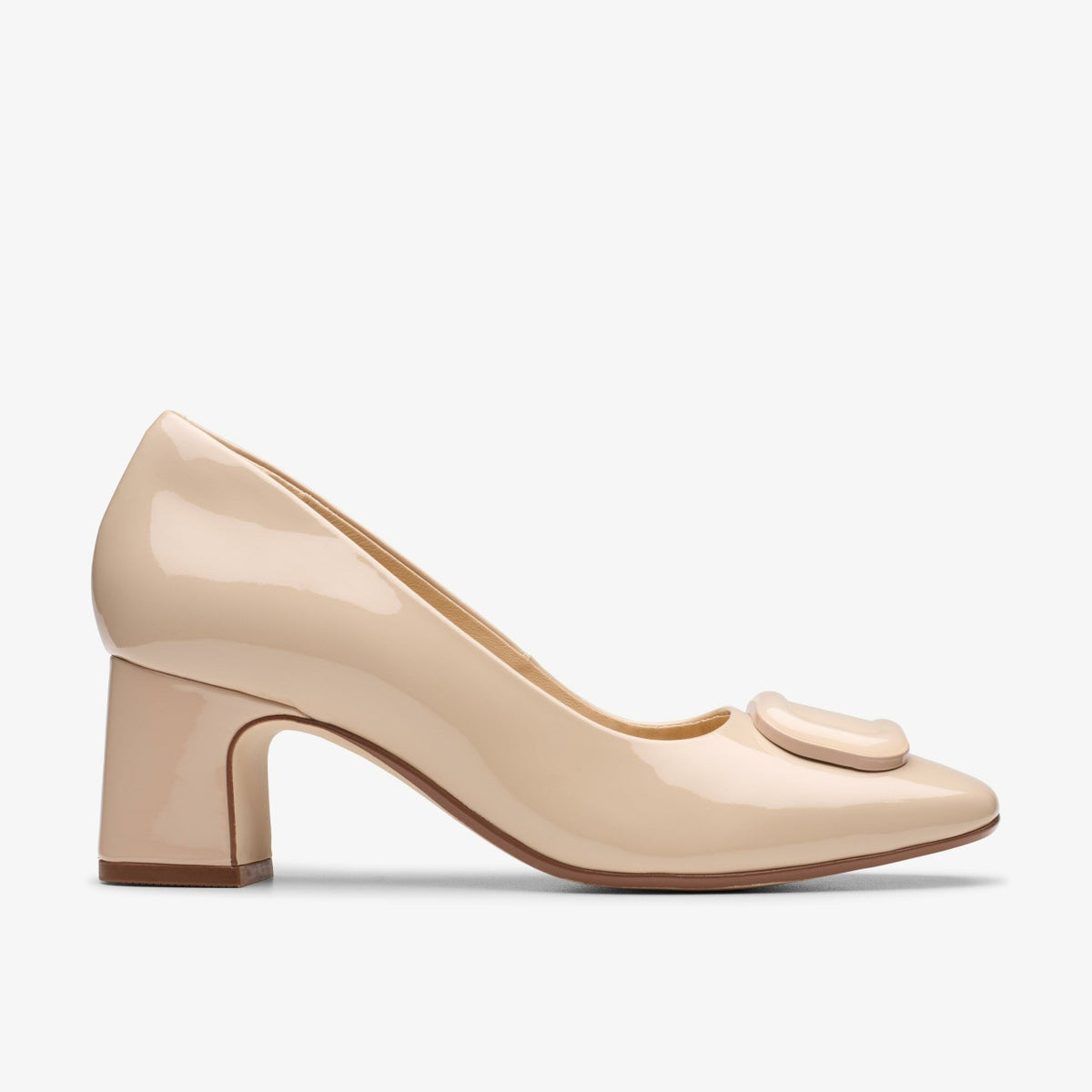 Clarks Women Fernie Trim Sand Patent