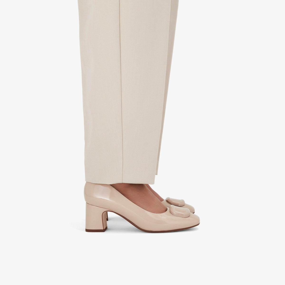 Clarks Women Fernie Trim Sand Patent