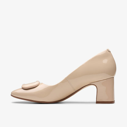 Clarks Women Fernie Trim Sand Patent