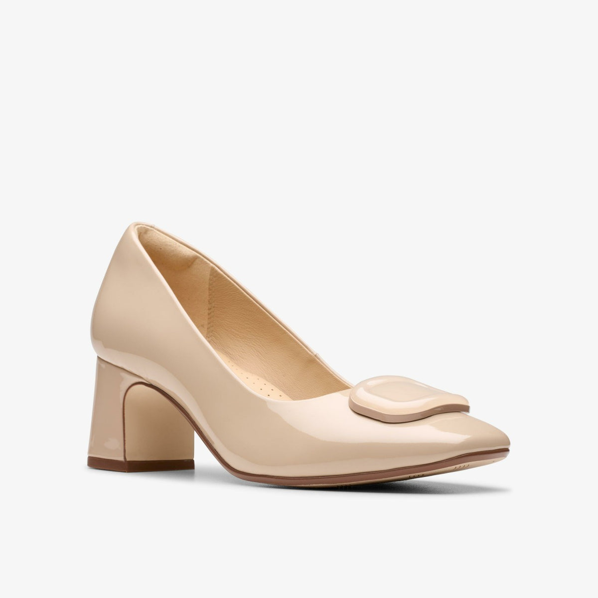 Clarks Women Fernie Trim Sand Patent