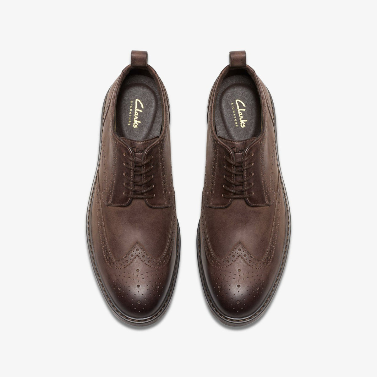 Clarks Men Aldwin Limit Brogue Brown Leather