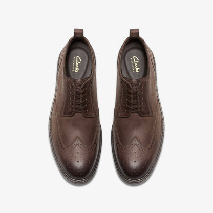 Clarks Men Aldwin Limit Brogue Brown Leather