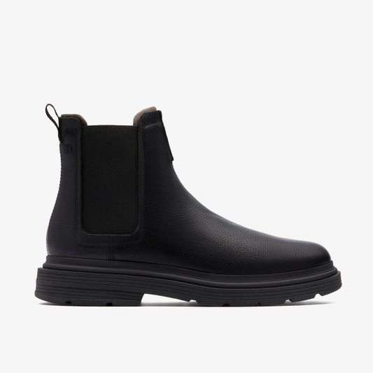 Clarks Men Badbury Easy Black Leather