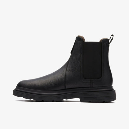 Clarks Men Badbury Easy Black Leather