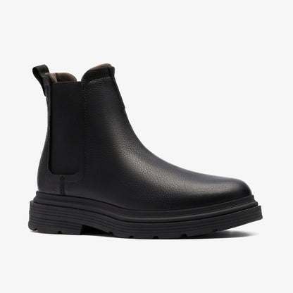 Clarks Men Badbury Easy Black Leather