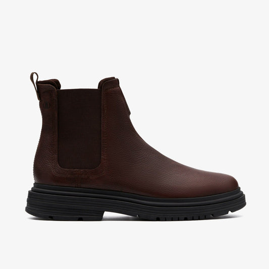 Clarks Men Badbury Easy Dark Brown Leather