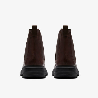 Clarks Men Badbury Easy Dark Brown Leather