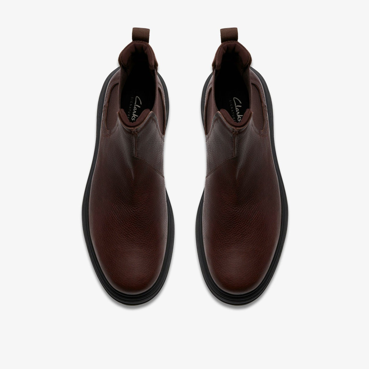 Clarks Men Badbury Easy Dark Brown Leather