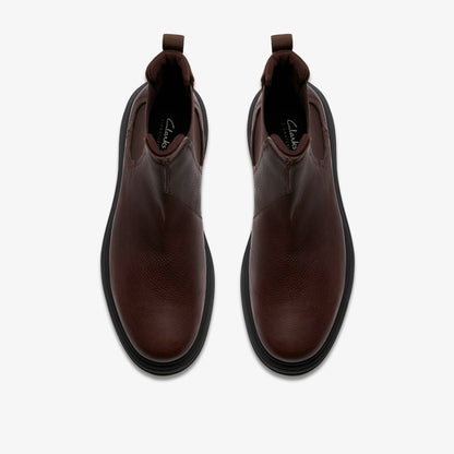 Clarks Men Badbury Easy Dark Brown Leather