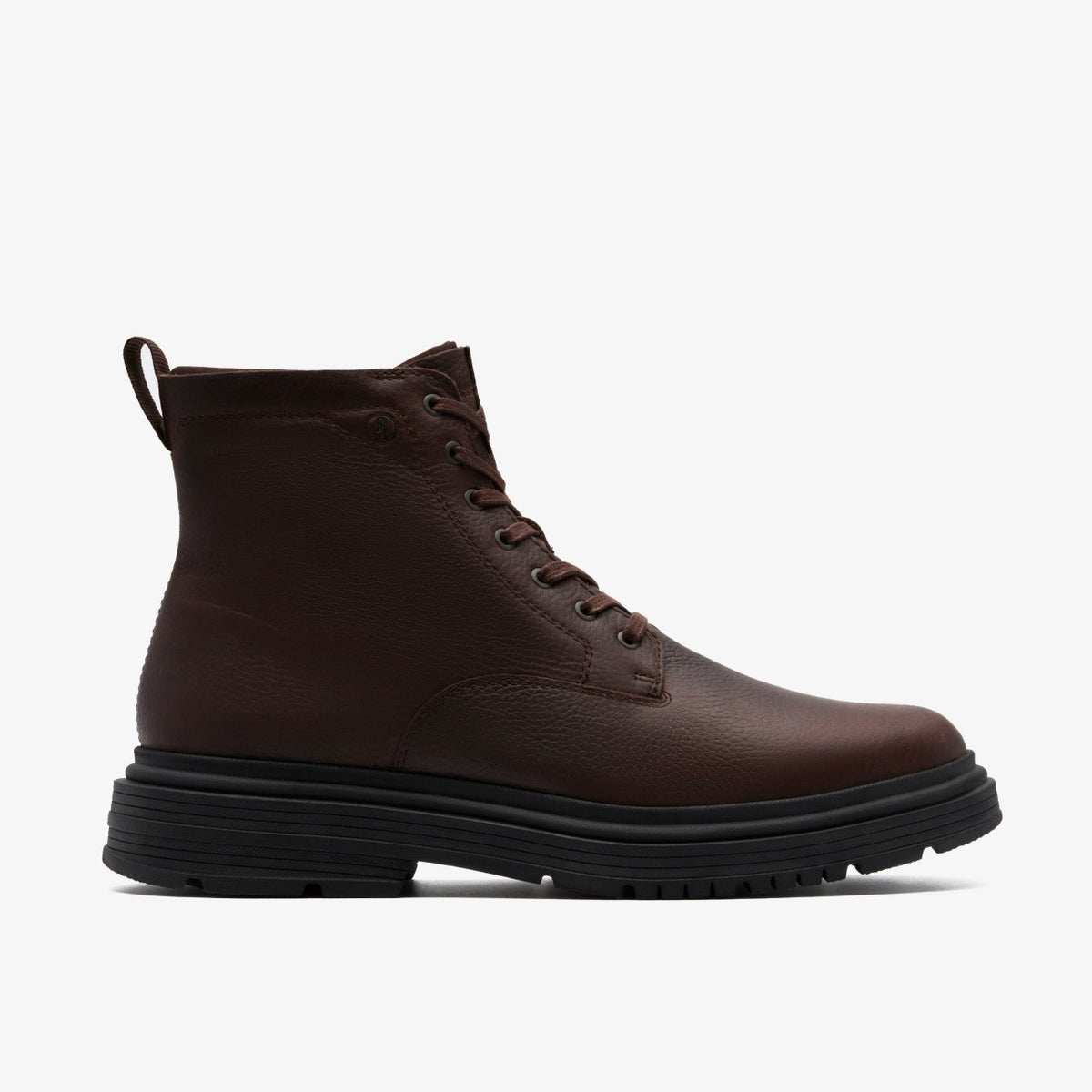Clarks Men Badbury Hi Waterproof Brown Warmlined Leather