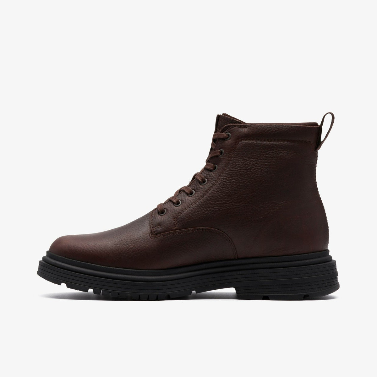 Clarks Men Badbury Hi Waterproof Brown Warmlined Leather