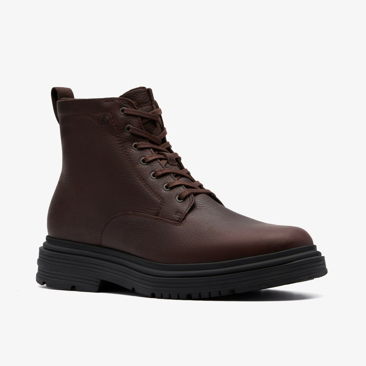 Clarks Men Badbury Hi Waterproof Brown Warmlined Leather