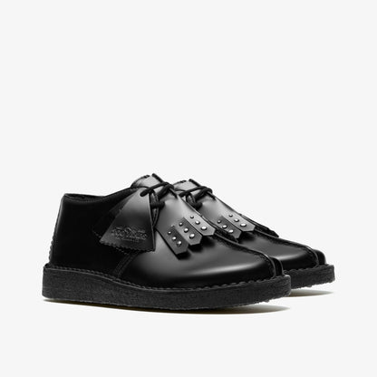 Clarks Women Desert Trek Black Hi Shine Leather