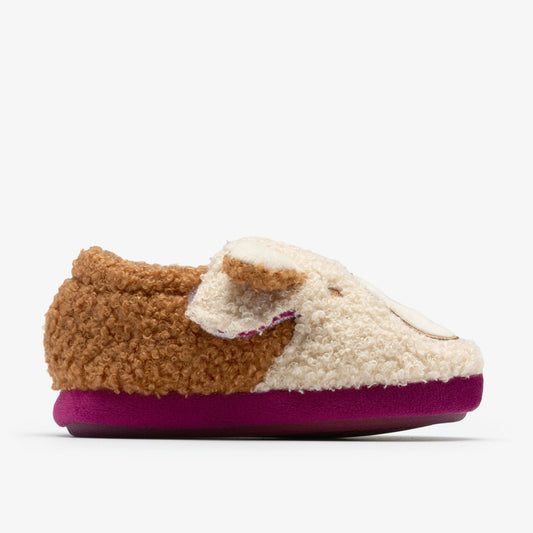 Clarks Kids Fluffy Snug Toddler Cream Teddy