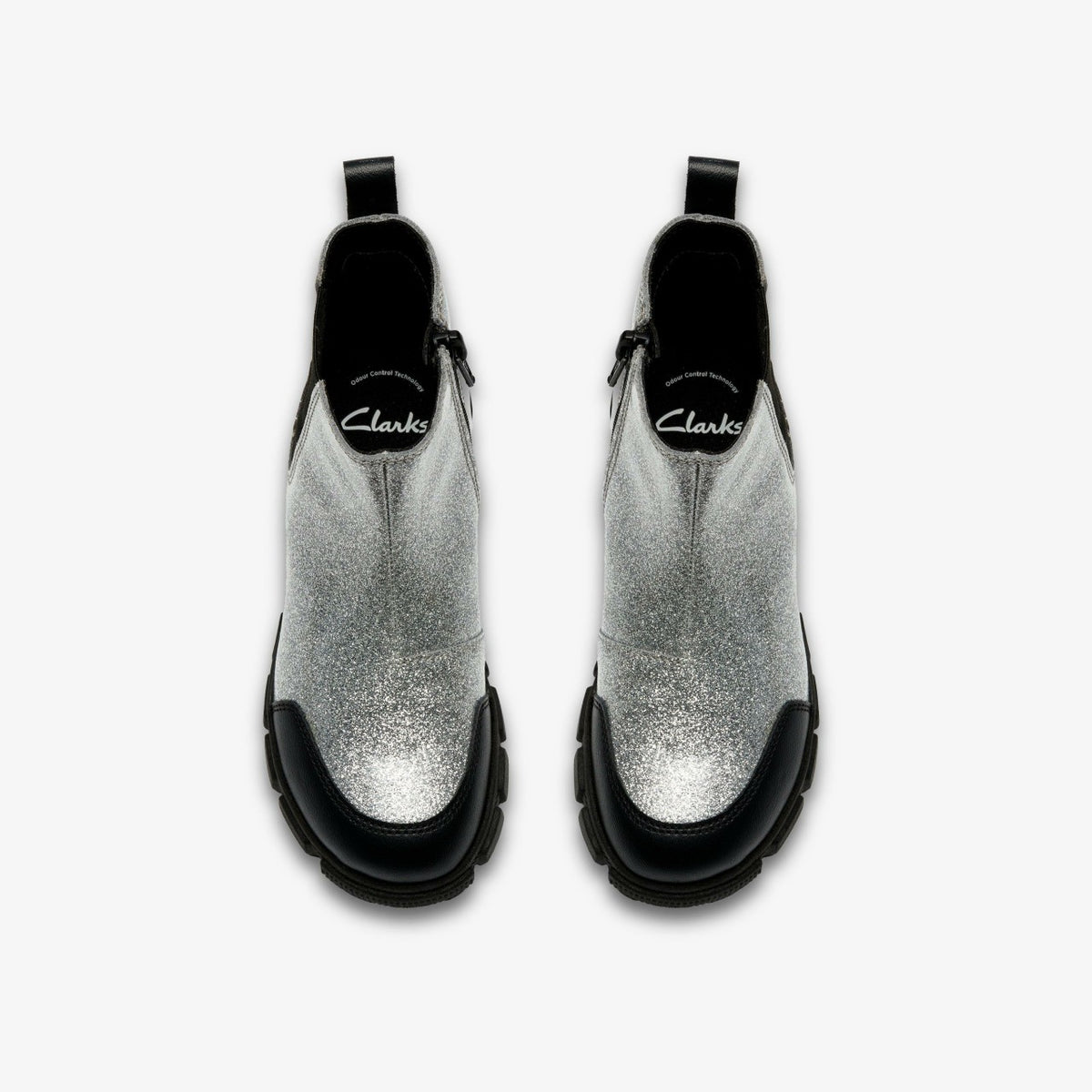Clarks Kids Evyn Chelsea Kid Silver Patent