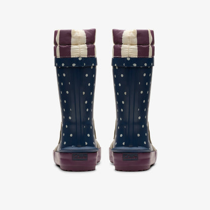 Clarks Kids Tarri Race Toddler Navy Combination