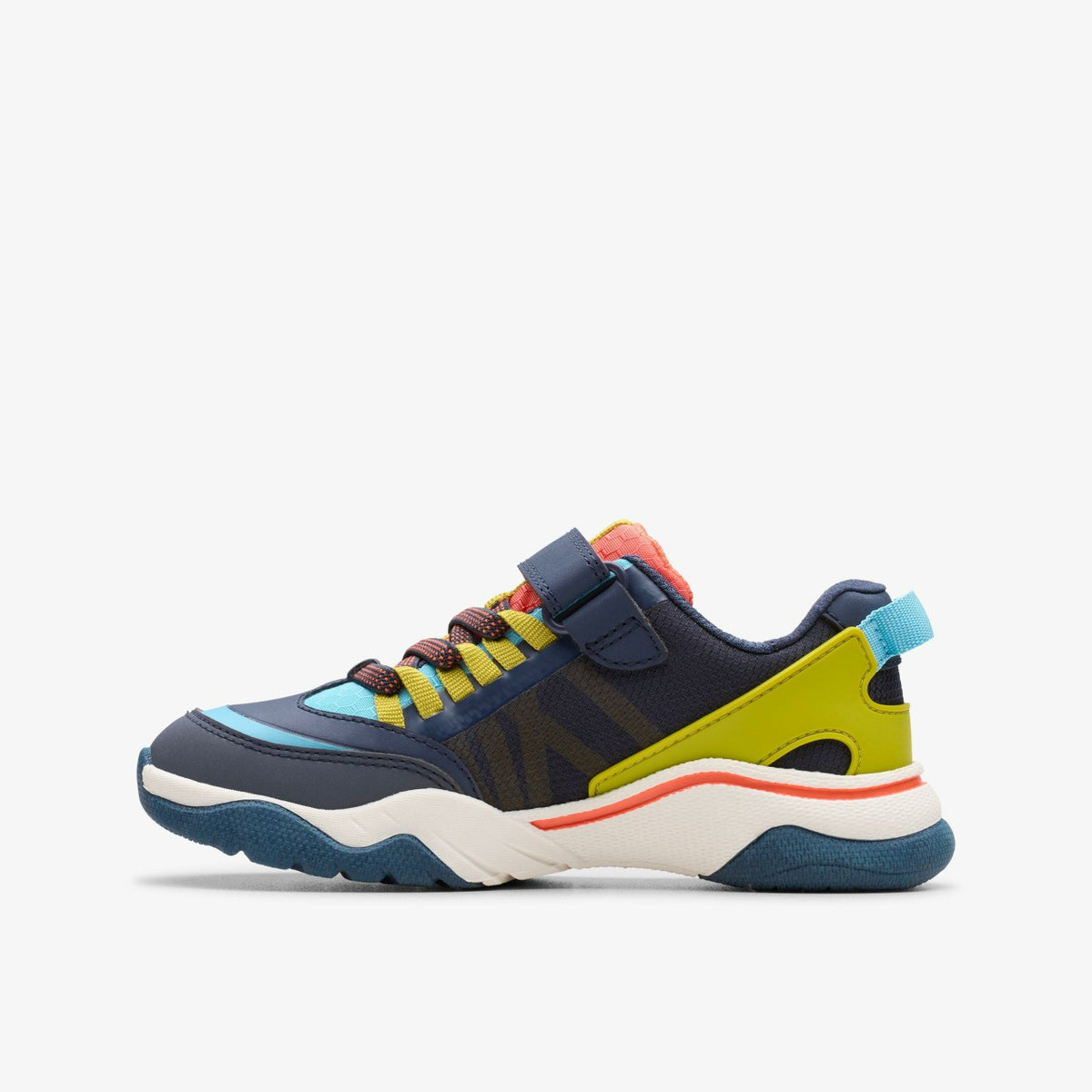 Clarks Kids Feather Track Kid Navy Combination