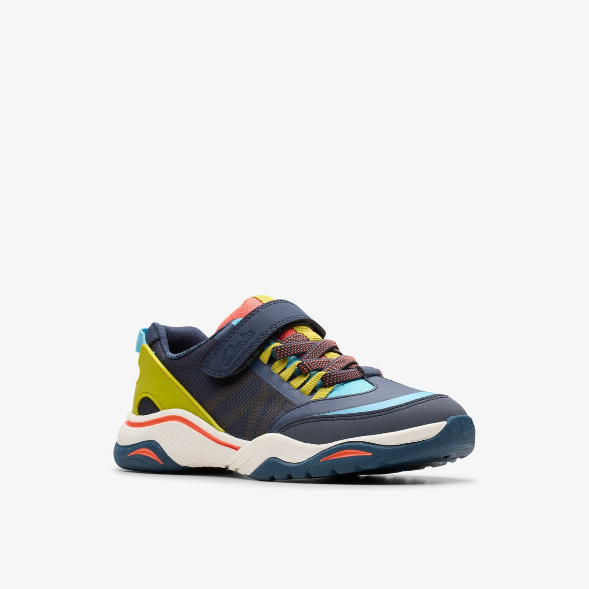 Clarks Kids Feather Track Kid Navy Combination