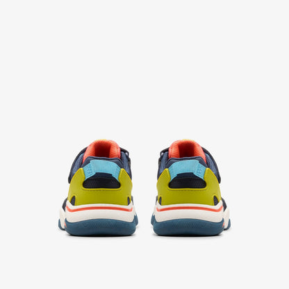 Clarks Kids Feather Track Kid Navy Combination