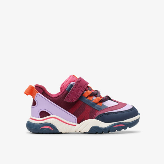 Clarks Kids Feather Track Toddler Berry Combination