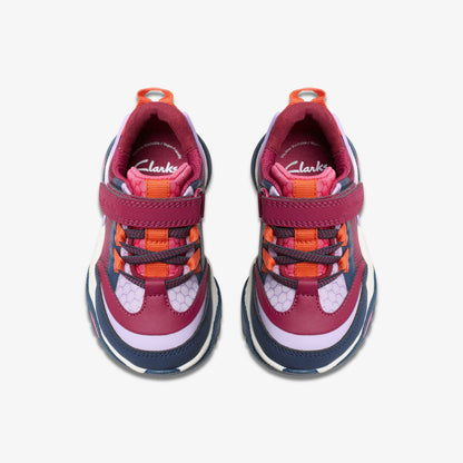 Clarks Kids Feather Track Toddler Berry Combination