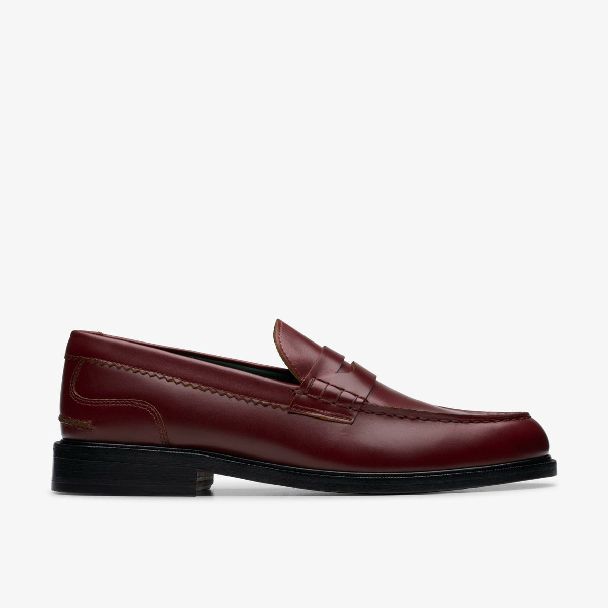 Clarks Men Craft James Lo Loafer Wine Leather