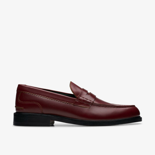 Clarks Men Craft James Lo Loafer Wine Leather