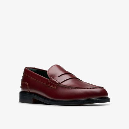 Clarks Men Craft James Lo Loafer Wine Leather