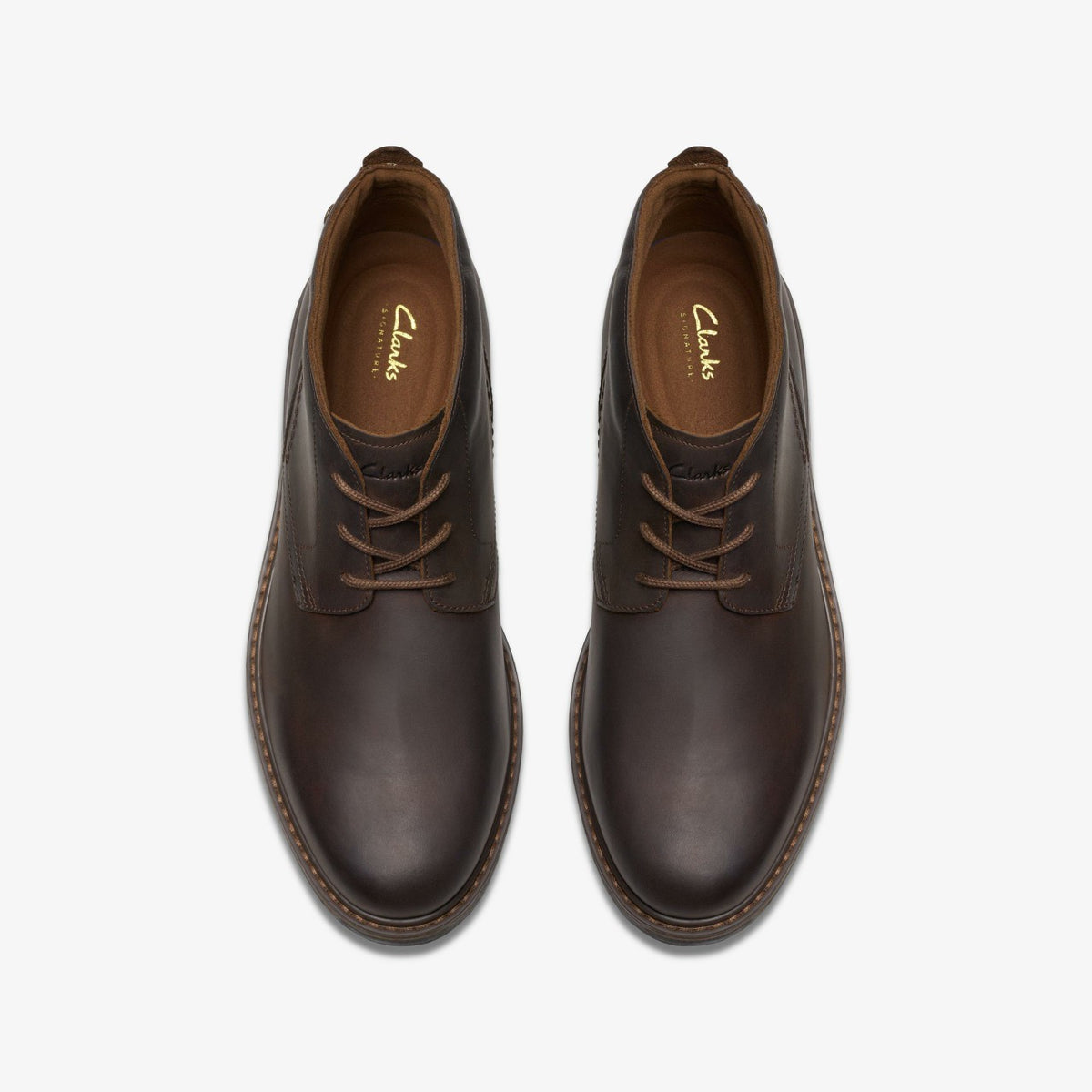 Clarks Men Newford Mid Beeswax Leather