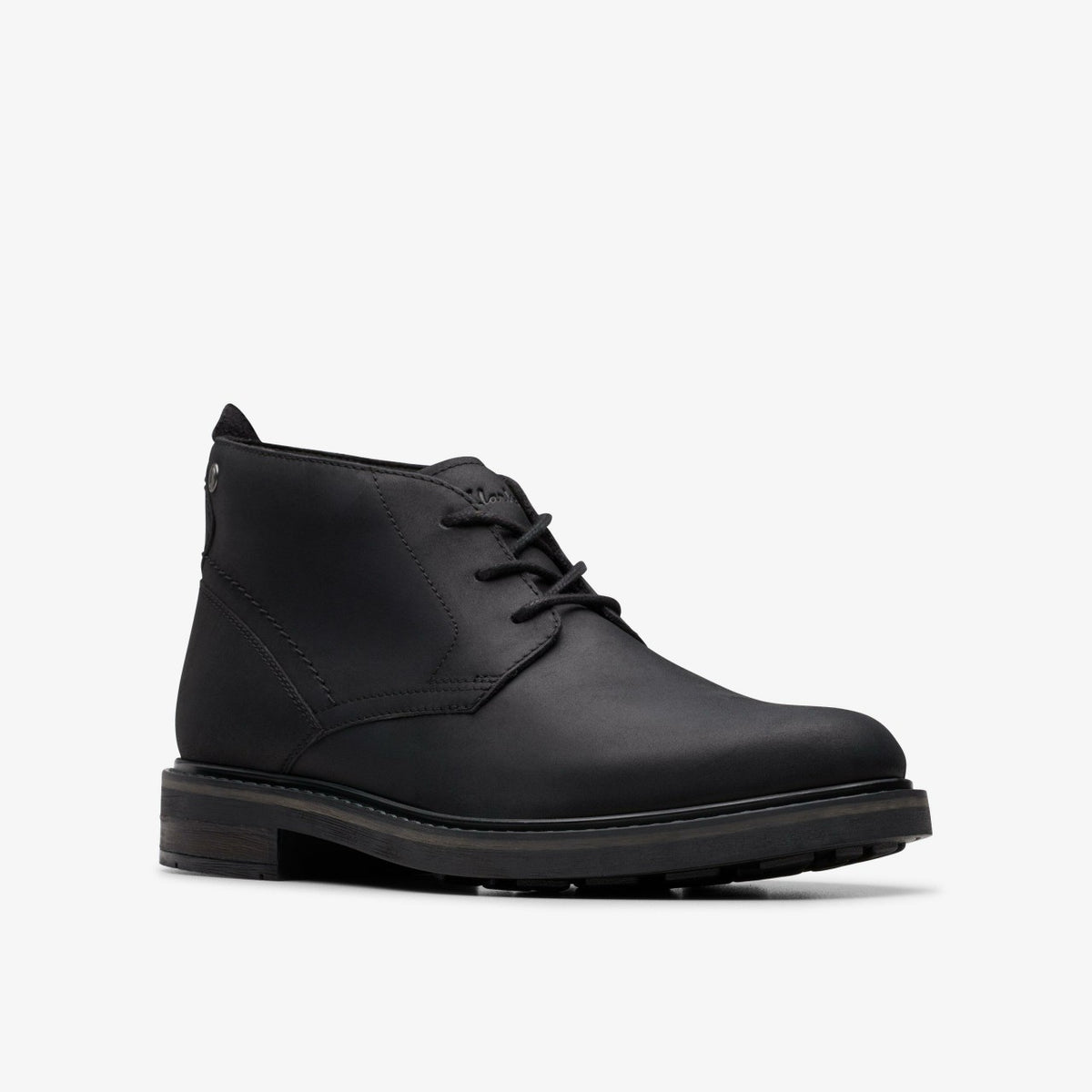 Clarks Men Newford Mid Black Leather