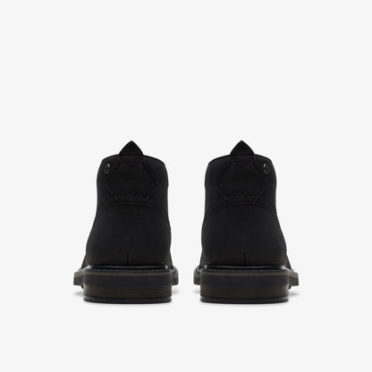 Clarks Men Newford Mid Black Leather