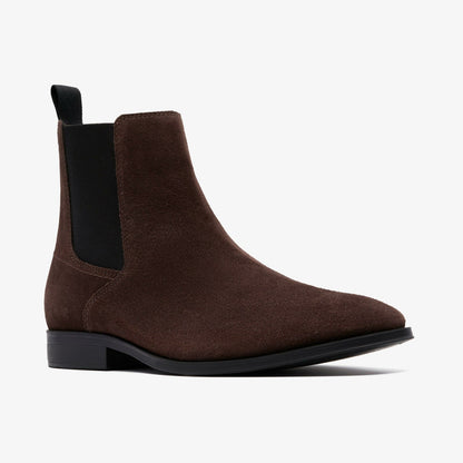 Clarks Men Paulton Easy Dark Brown Suede