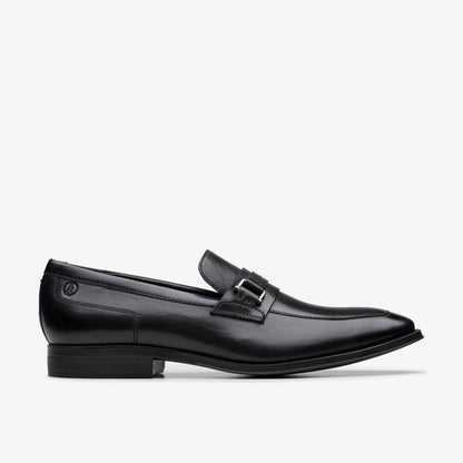 Clarks Men Paulton Lo Black Leather