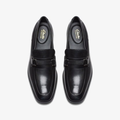 Clarks Men Paulton Lo Black Leather