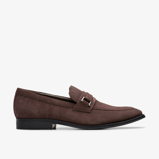 Clarks Men Paulton Lo Dark Brown Suede