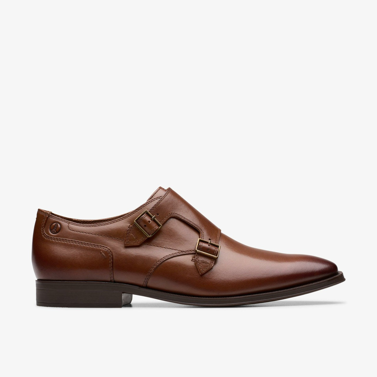 Clarks Men Paulton Monk Tan Leather