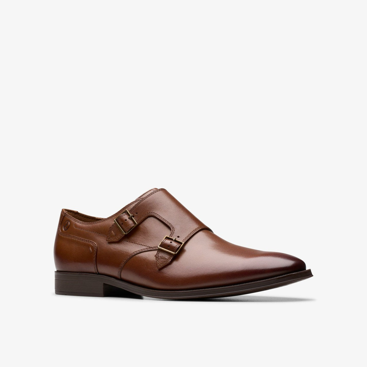 Clarks Men Paulton Monk Tan Leather