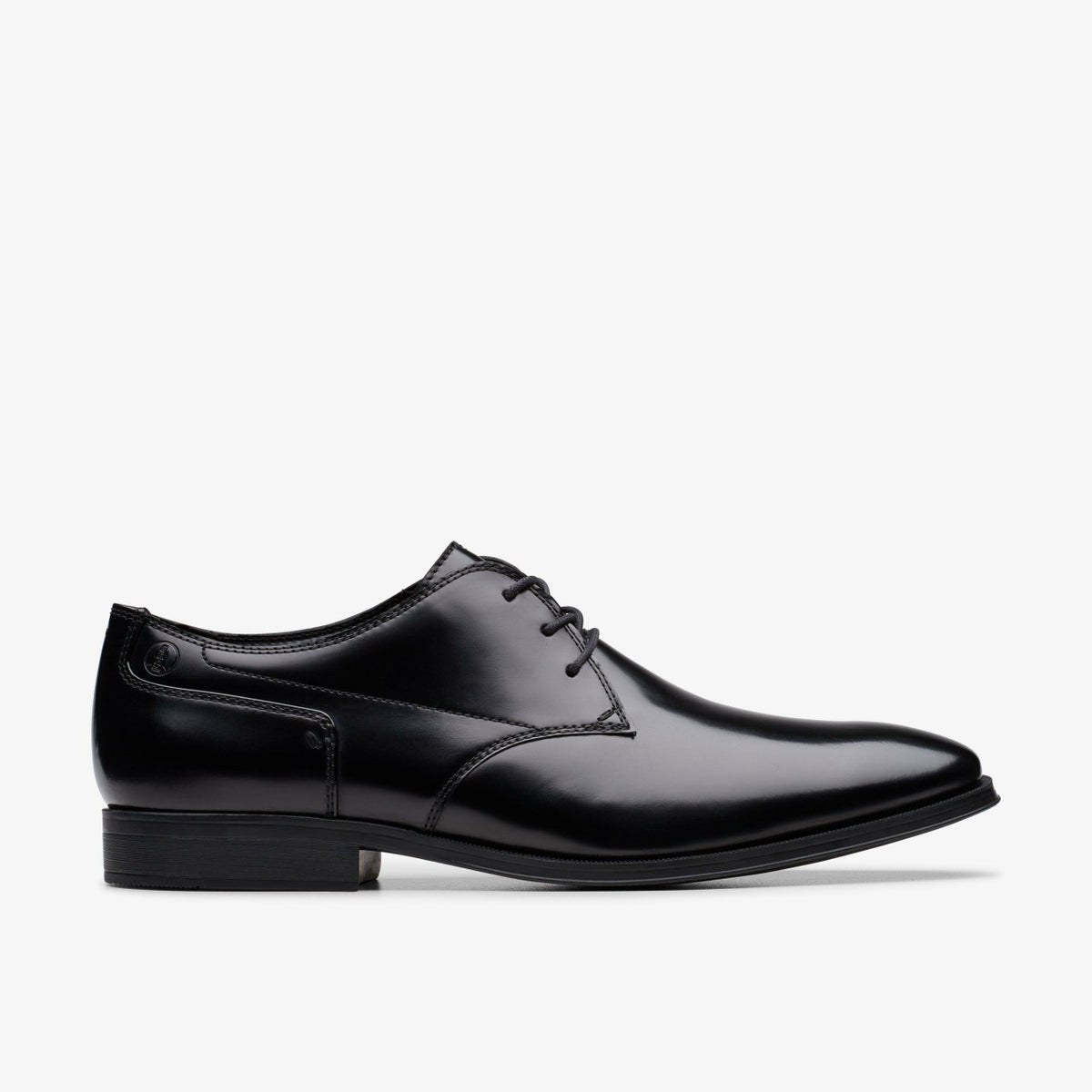 Clarks Men Paulton Lace Black Hi Shine Leather